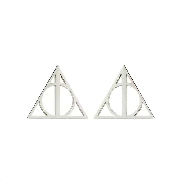 Harry Potter Silver Stud Earrings - Picture 2 of 2